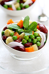 Image showing Beans & peas salad