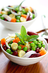 Image showing Beans & peas salad