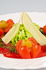 Image showing Meat carpaccio