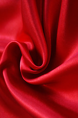 Image showing Smooth Red Silk as background 