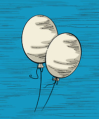 Image showing White balloons