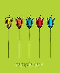 Image showing Tulip green card