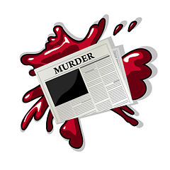 Image showing Newspaper murder icon