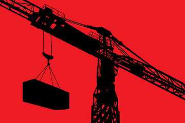 Image showing Working crane illustration background