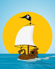 Image showing Pirate ship illustration