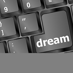 Image showing dream button showing concept of idea, creativity and success