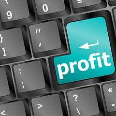 Image showing profit button on keyboard - business concept