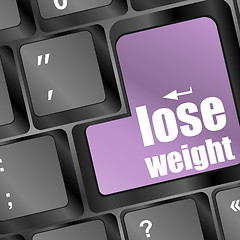 Image showing Lose weight in place of enter computer key