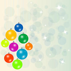 Image showing christmas ball on abstract light background