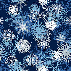 Image showing Seamless Snowflake Pattern