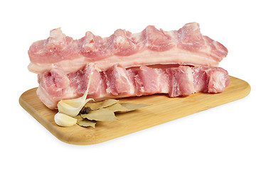 Image showing Raw bacon with ribs