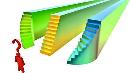 Image showing chooses the stairs