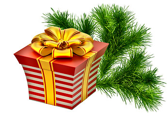 Image showing gift with golden bow