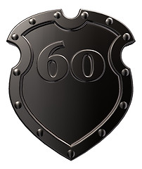 Image showing number on metal shield