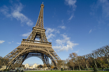 Image showing Clouds and Sky Colors above Eiffel Tower