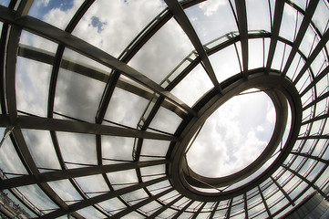 Image showing The Cupola on top of the Reichstag building in Berlin, Interior 