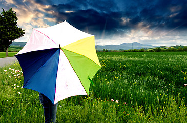 Image showing Landscape and Meadows of Tuscany, Spring Season