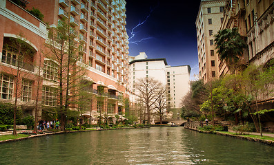 Image showing River and Buildings of San Antonio