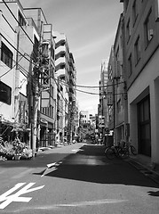 Image showing Architectural detail of Tokyo, Black and White view