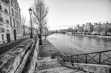 Image showing Along the Seine in Winter - Paris