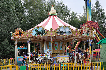 Image showing Children's carousel fragments