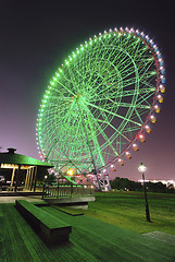 Image showing night ferris wheel