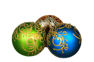 Image showing Christmas baubles