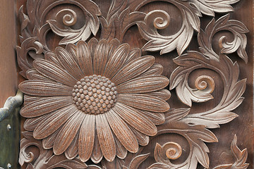 Image showing wooden sunflower