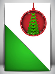 Image showing Merry Christmas Card Red and Green Envelope