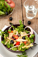 Image showing Fusilli with Tuna salad