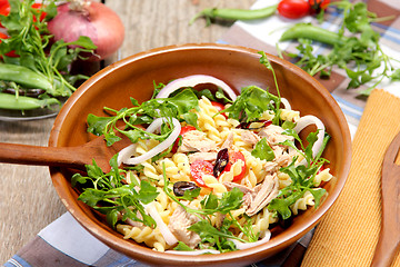Image showing Fusilli with Tuna salad