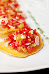 Image showing potato chips with vegetables