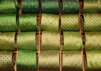 Image showing Green ties selection