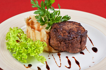 Image showing Fried steaks