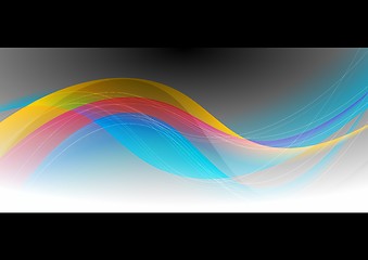 Image showing Abstract wavy banner