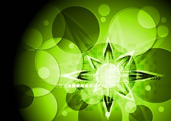 Image showing Green vibrant hi-tech design