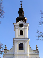 Image showing Beautiful baroque church tower