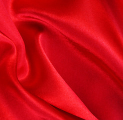 Image showing Smooth Red Silk as background