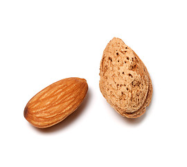 Image showing Raw and roasted almonds