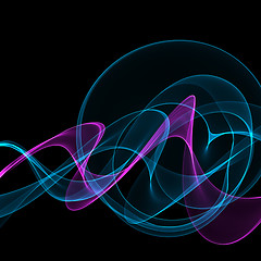 Image showing Abstract digital fume shapes