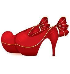 Image showing Red shoe pair 