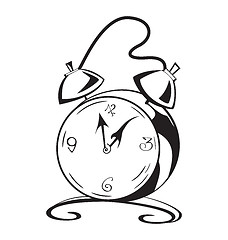 Image showing Black and white contour clock 