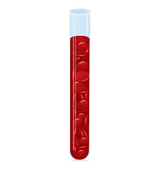 Image showing Blood cell test tube 