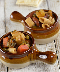 Image showing Minestrone Noodle And Vegetable Soup
