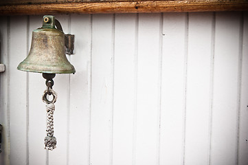 Image showing ship's Bell  on an old sailboat 
