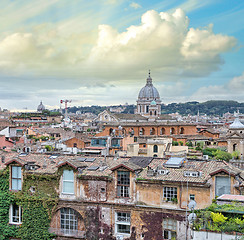 Image showing Beautiful panorama of Rome Homes and Landmarks