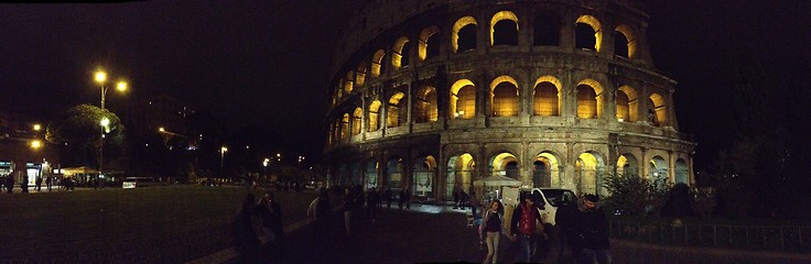 Image showing Colosseum Lights at Night - Rome