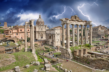 Image showing Beautiful view of Imperial Forum in Rome