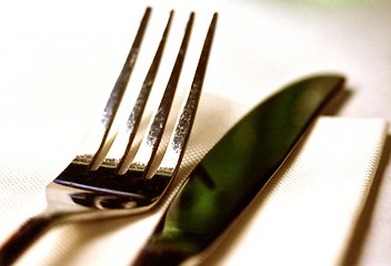 Image showing Knife and fork