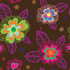 Image showing Floral seamless pattern in vector